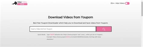 Il servizio di download YouPorn è gratuito per tutti gli utenti? Sì, è complimatomente gratuito per tutti, non devi pagare per guardare e scaricare porno sul ...